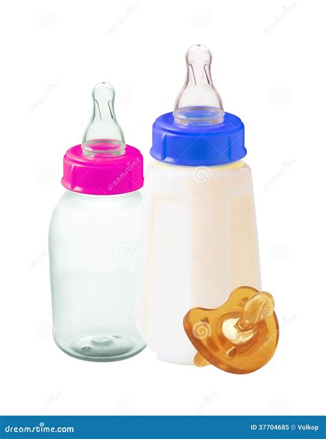 baby bottle and dummy.